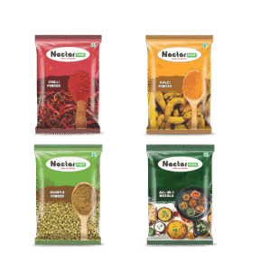 haldi powder, chilli powder, dhaniya powder and all in 1 masala